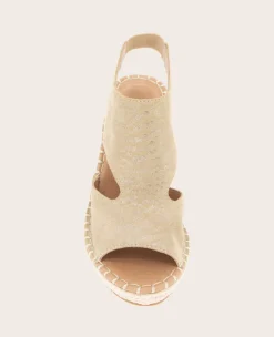GENTLE SOULS - Cody Metallic Suede Espadrille Wedge><noscript><img width=