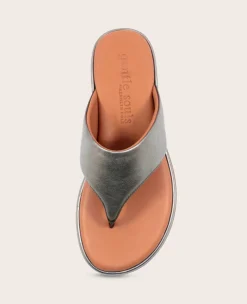 GENTLE SOULS - Daya Metallic Thong Sandal><noscript><img width=