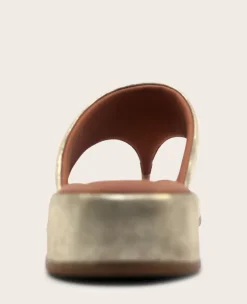 GENTLE SOULS - Daya Metallic Thong Sandal><noscript><img width=