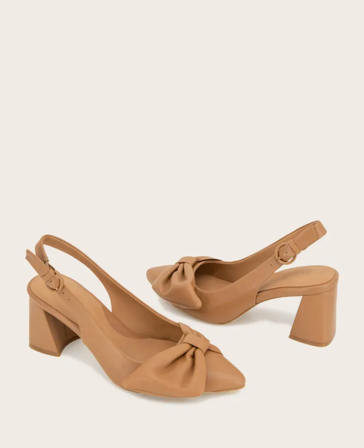 GENTLE SOULS - Diana Leather Bow Slingback Heel>Kenneth Cole Online