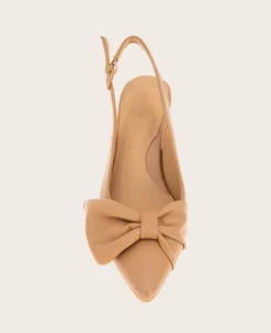 GENTLE SOULS - Diana Leather Bow Slingback Heel><noscript><img width=
