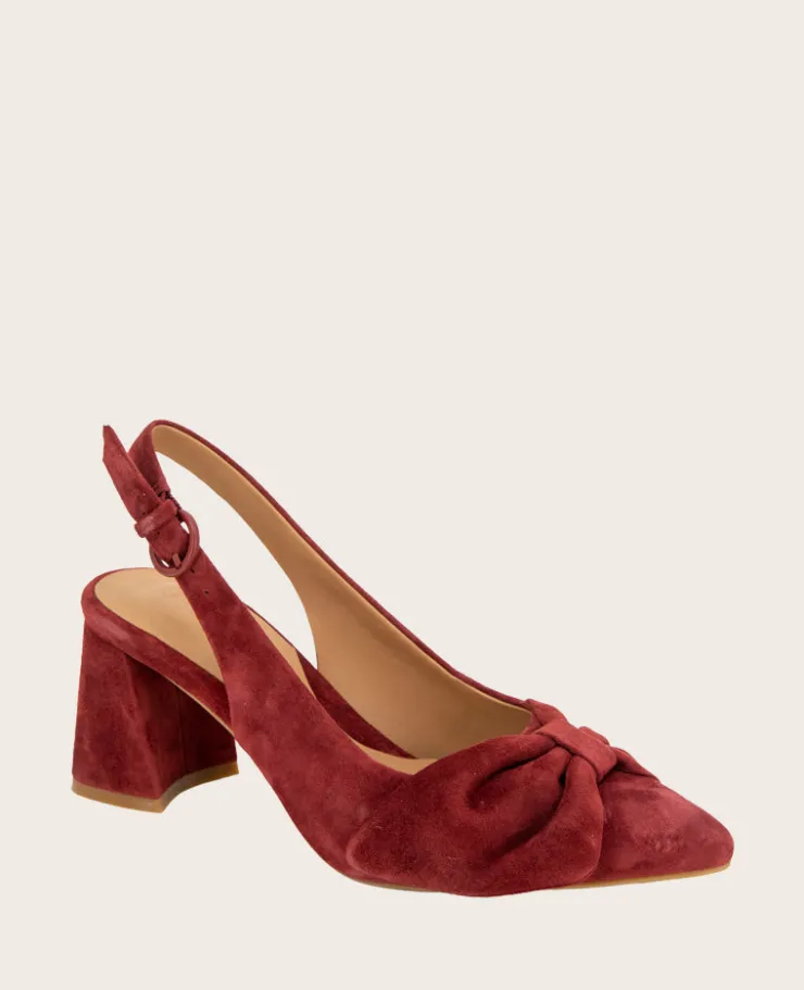 GENTLE SOULS - Diana Suede Bow Slingback Heel>Kenneth Cole Outlet