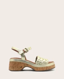 GENTLE SOULS - Dorris Woven Leather Cork Platform Sandal>Kenneth Cole New