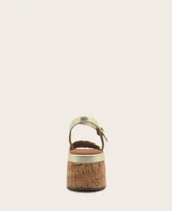 GENTLE SOULS - Dorris Woven Leather Cork Platform Sandal><noscript><img width=
