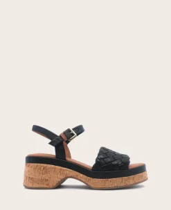 GENTLE SOULS - Dorris Woven Leather Cork Platform Sandal>Kenneth Cole Best