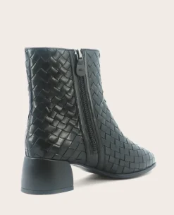 GENTLE SOULS - Elodie Leather Woven Side Zip Boot><noscript><img width=