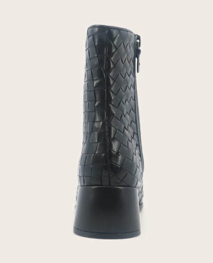 GENTLE SOULS - Elodie Leather Woven Side Zip Boot>Kenneth Cole Clearance