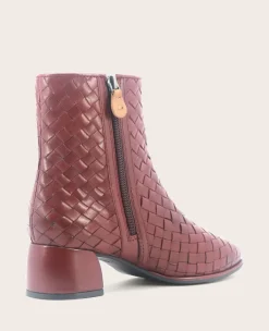 GENTLE SOULS - Elodie Leather Woven Side Zip Boot><noscript><img width=