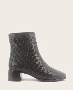 GENTLE SOULS - Elodie Leather Woven Side Zip Boot>Kenneth Cole New