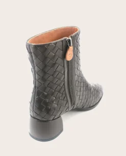 GENTLE SOULS - Elodie Leather Woven Side Zip Boot><noscript><img width=