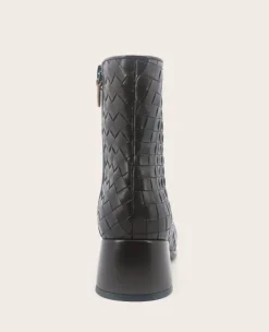 GENTLE SOULS - Elodie Leather Woven Side Zip Boot><noscript><img width=