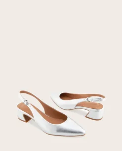GENTLE SOULS - Georgia Metallic Slingback Heel><noscript><img width=