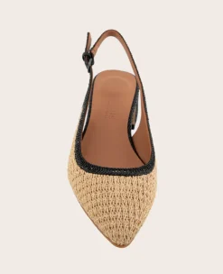 GENTLE SOULS - Georgia Raffia Slingback Heel><noscript><img width=