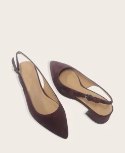 GENTLE SOULS - Georgia Suede Slingback Heel><noscript><img width=