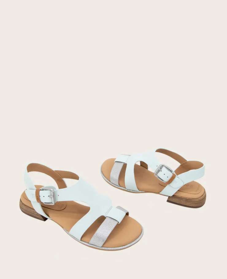 GENTLE SOULS - Haisley Leather Metallic Combo Sandal>Kenneth Cole Sale