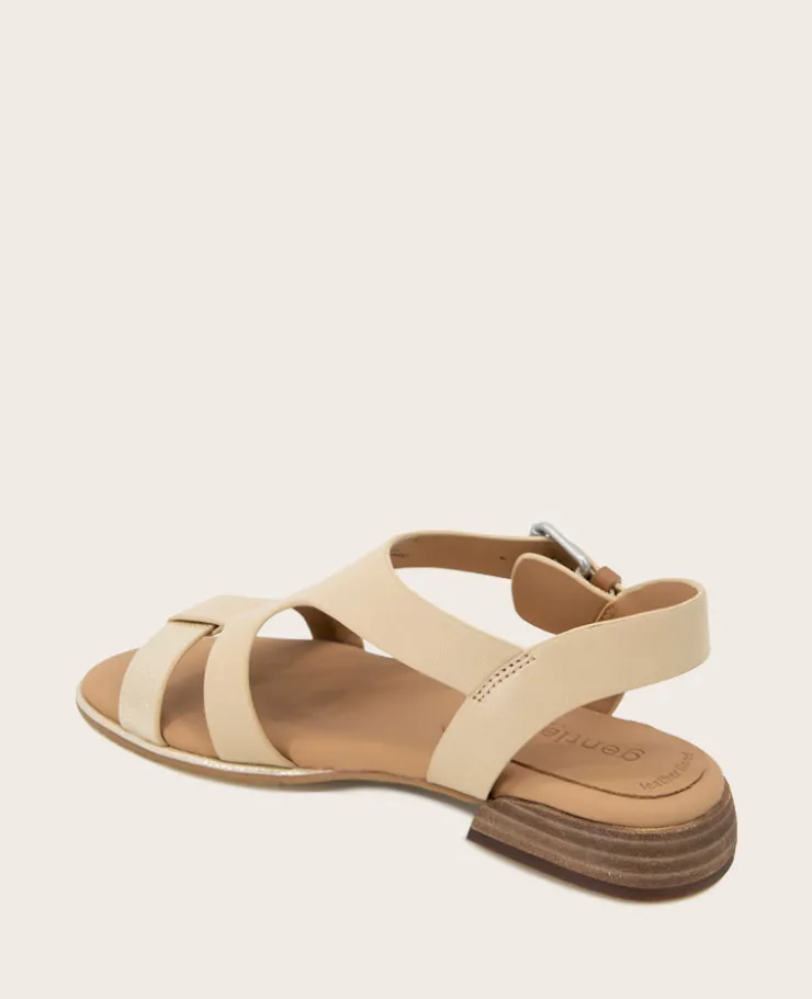 GENTLE SOULS - Haisley Leather Metallic Combo Sandal>Kenneth Cole Clearance