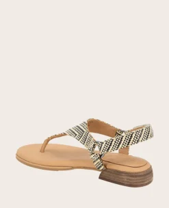 GENTLE SOULS - Holly Raffia Ankle Strap Thong><noscript><img width=