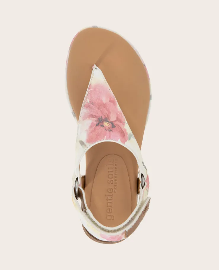 GENTLE SOULS - Holly Suede Floral Ankle Strap Thong>Kenneth Cole Hot