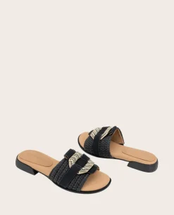 GENTLE SOULS - Hudson Raffia Slip On Sandal><noscript><img width=
