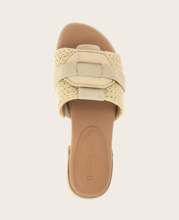 GENTLE SOULS - Hudson Raffia Slip On Sandal>Kenneth Cole Discount