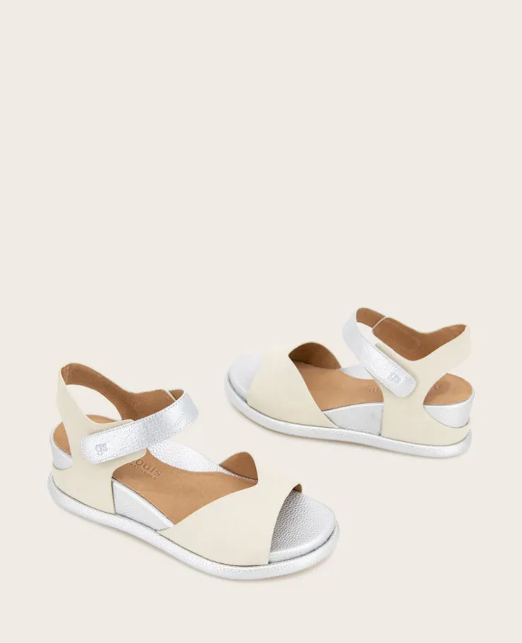 GENTLE SOULS - Jalleen Metallic Combo Ankle Strap Wedge>Kenneth Cole Clearance