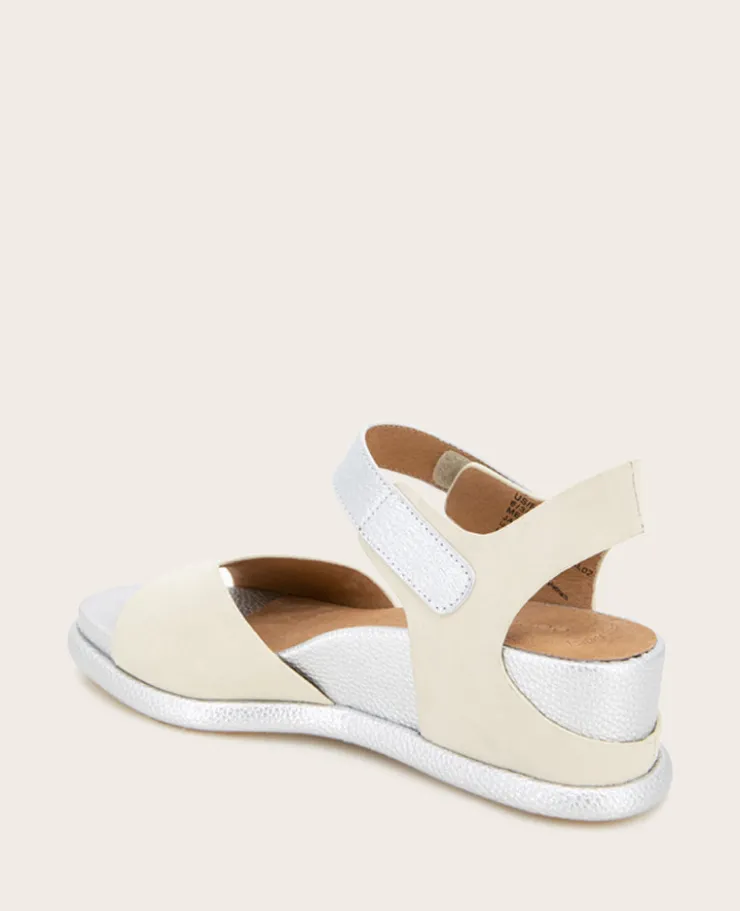 GENTLE SOULS - Jalleen Metallic Combo Ankle Strap Wedge>Kenneth Cole Clearance