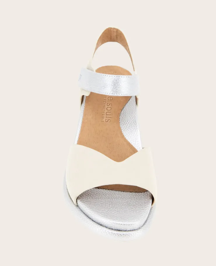 GENTLE SOULS - Jalleen Metallic Combo Ankle Strap Wedge>Kenneth Cole Clearance