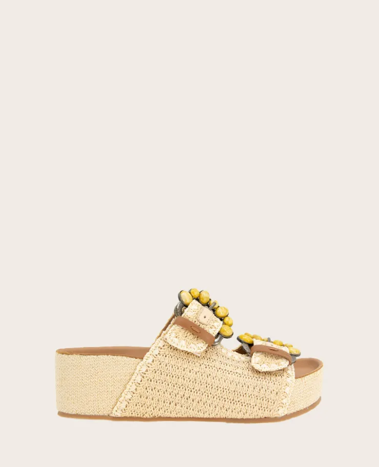GENTLE SOULS - Kendall Raffia Wrap Buckle Wedge>Kenneth Cole New
