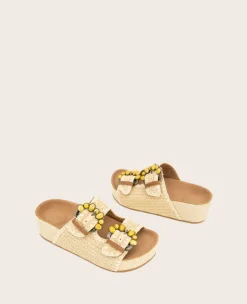GENTLE SOULS - Kendall Raffia Wrap Buckle Wedge><noscript><img width=