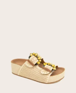 GENTLE SOULS - Kendall Raffia Wrap Buckle Wedge><noscript><img width=