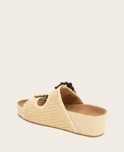 GENTLE SOULS - Kendall Raffia Wrap Buckle Wedge><noscript><img width=