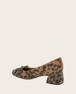 GENTLE SOULS - Lancine Suede Leopard Bow Heel><noscript><img width=