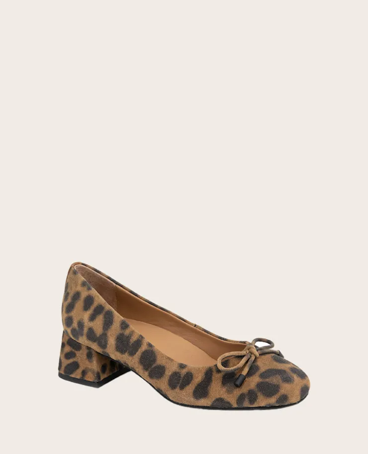GENTLE SOULS - Lancine Suede Leopard Bow Heel>Kenneth Cole