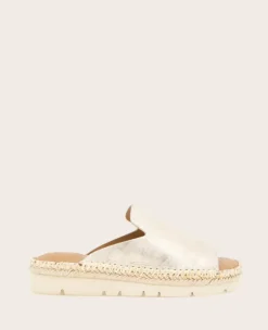 GENTLE SOULS - Leilani Metallic Platform Slip On Sandal>Kenneth Cole