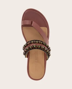 GENTLE SOULS - Lentini Leather Beaded Sandal><noscript><img width=