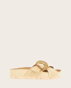 GENTLE SOULS - Louisa X Band Raffia Platform Slip On>Kenneth Cole Discount