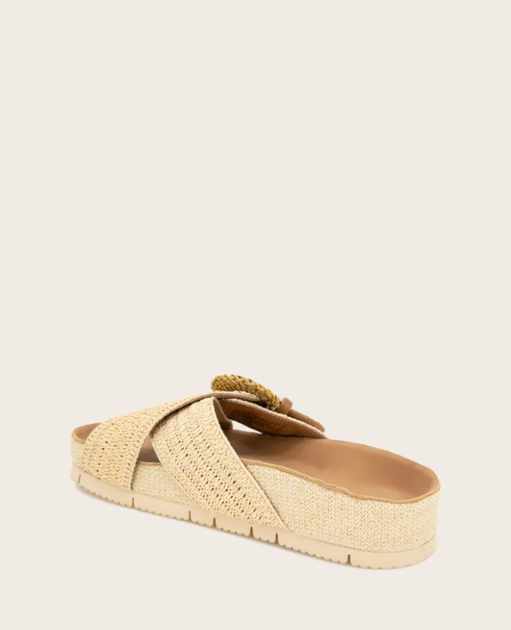 GENTLE SOULS - Louisa X Band Raffia Platform Slip On>Kenneth Cole Discount