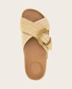 GENTLE SOULS - Louisa X Band Raffia Platform Slip On><noscript><img width=