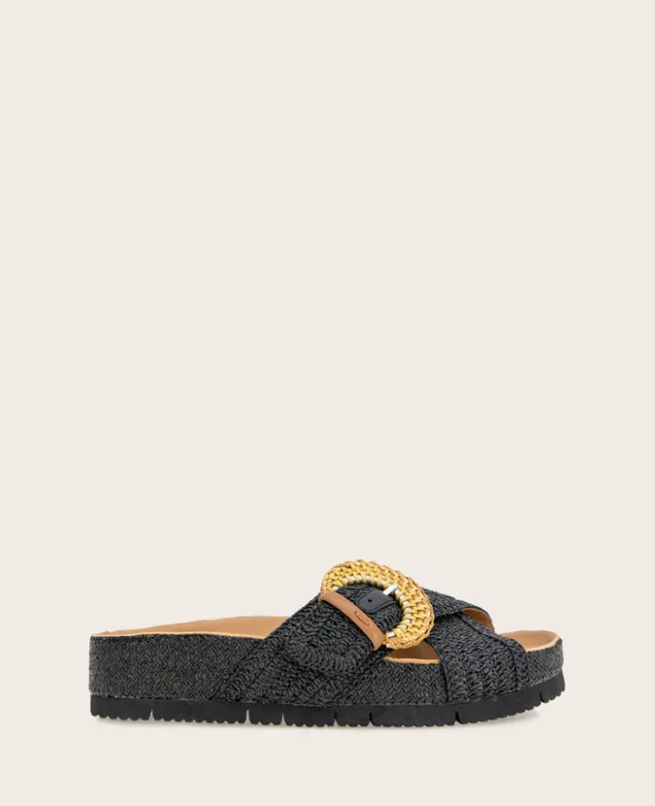 GENTLE SOULS - Louisa X Band Raffia Platform Slip On>Kenneth Cole Discount