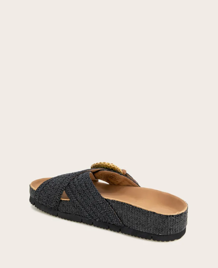 GENTLE SOULS - Louisa X Band Raffia Platform Slip On>Kenneth Cole Discount