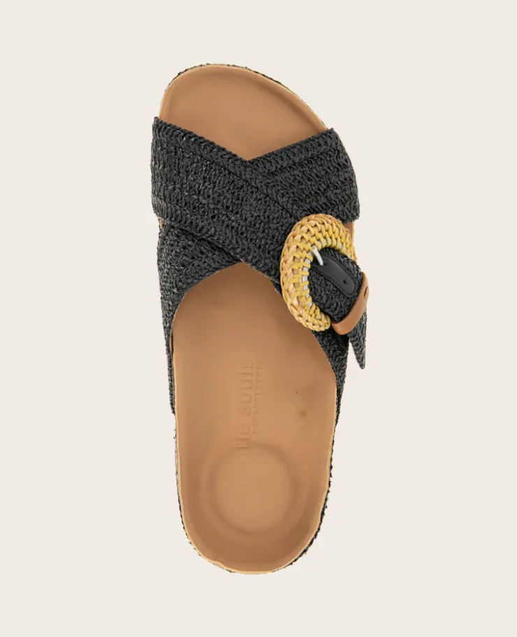 GENTLE SOULS - Louisa X Band Raffia Platform Slip On>Kenneth Cole Discount