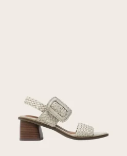 GENTLE SOULS - Madylyn Metallic Woven Leather Heel Sandal>Kenneth Cole