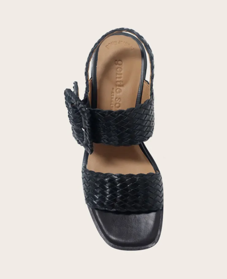 GENTLE SOULS - Madylyn Woven Leather Heel Sandal>Kenneth Cole Online