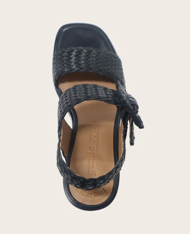 GENTLE SOULS - Madylyn Woven Leather Heel Sandal>Kenneth Cole Online