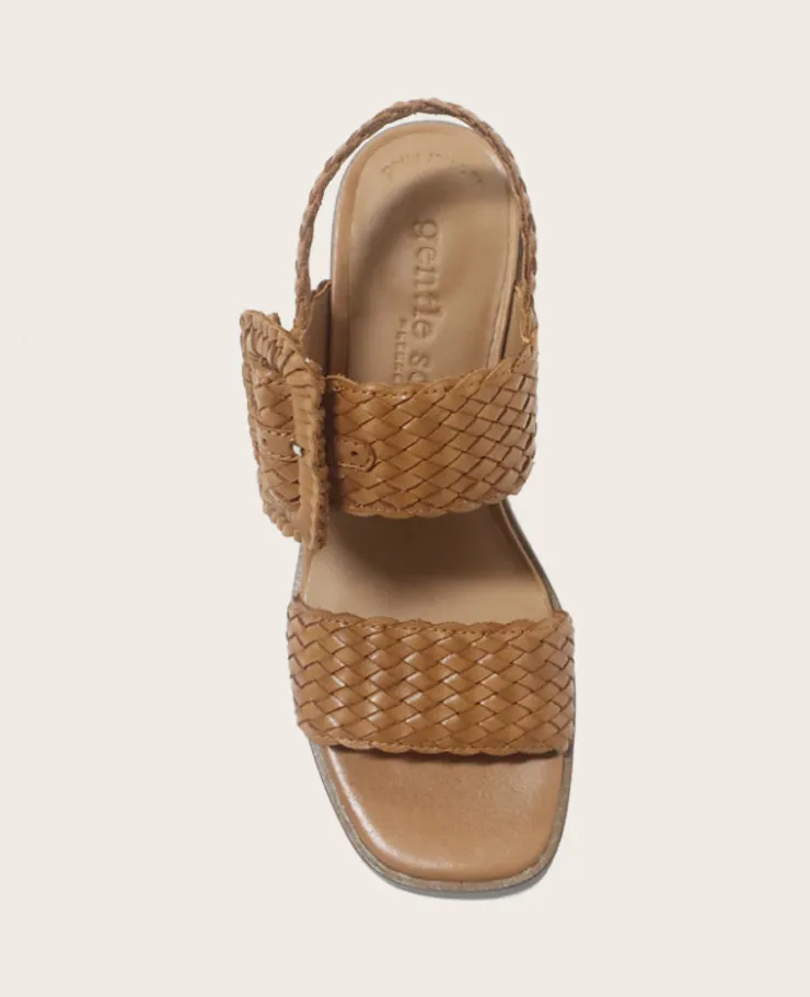 GENTLE SOULS - Madylyn Woven Leather Heel Sandal>Kenneth Cole Hot