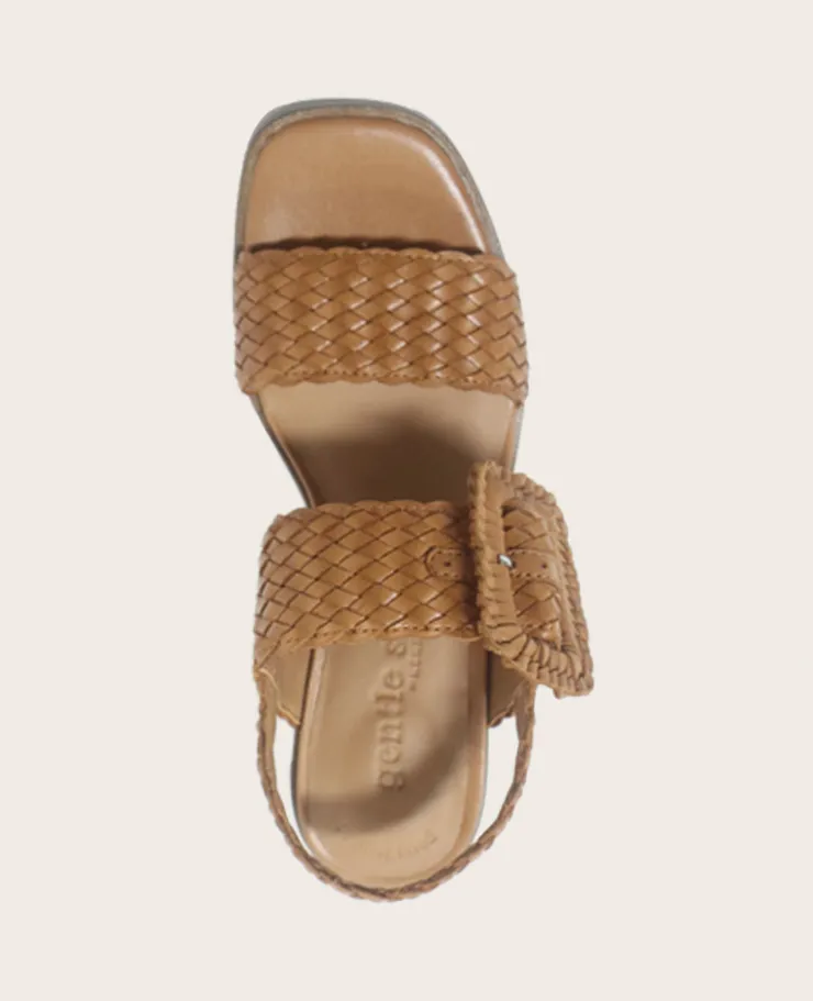 GENTLE SOULS - Madylyn Woven Leather Heel Sandal>Kenneth Cole Hot