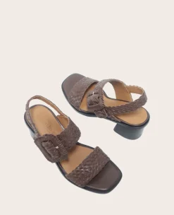 GENTLE SOULS - Madylyn Woven Leather Heel Sandal><noscript><img width=
