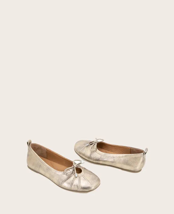 GENTLE SOULS - Marilyn Leather Pleated Ballet Flat>Kenneth Cole Clearance