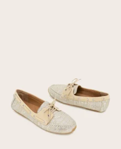 GENTLE SOULS - Marina Metallic Fabric Boat Shoe><noscript><img width=
