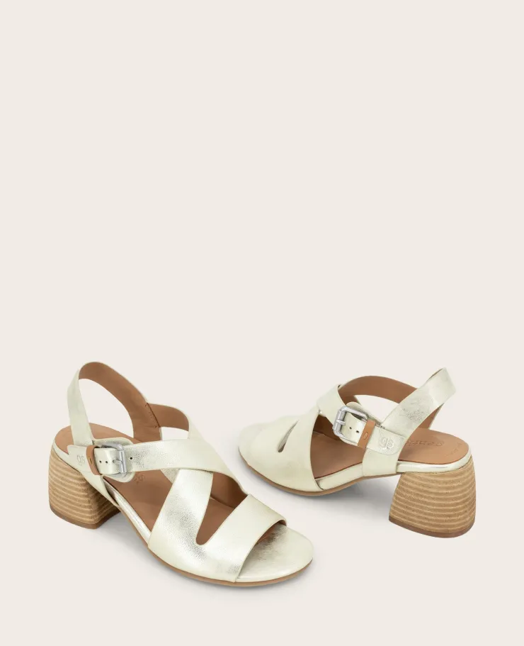 GENTLE SOULS - Mela Metallic Cross Strap Sandal>Kenneth Cole